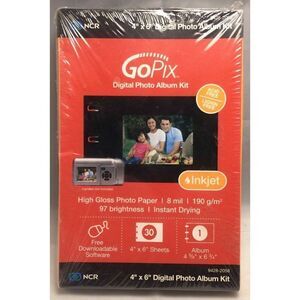 GoPix Digital Photo Album Kit 30 4" x 6" Sheets & Free Downloadable Software
